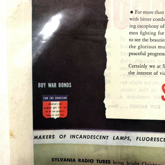 Saturday Evening Post 1943 Sylvania Electronics Ad - Picture 6 of 7